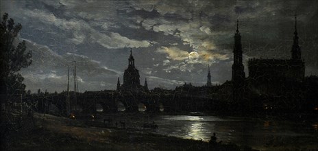 Johan Christian Dahl, Dresden by Moonlight