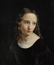 Portrait of a young girl, 1835, by Louis Ammy Blanc
