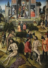 Triptych with scenes from the life of Job, by Master of the Legend of Catherine and Master of the Legend of Barbara