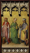 Saint Mark, Saint Luke and Saint Barbara, ca.1445-1450, by Stefan Lochner