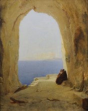 Grotto at the Gulf of Naples, ca.1830, by Karl Blechen