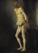 Nude Study of a Standing Youth, ca.1646, by Rembrandt van Rijn