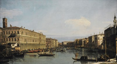 Canal Grande in Venice, View to the North Close to Rialto Bridge
