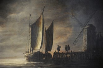 Dordrecht Harbour in Moonlight, ca.1645, by Albert Jacob Cuyp