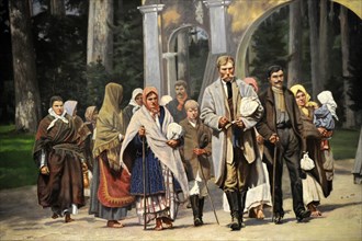 Pilgrims in the Vilnius Calvary, 1894, by Franciszek Jurjewicz