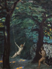 A Swing in the Woods, ca.1912, by Franz von Stuck