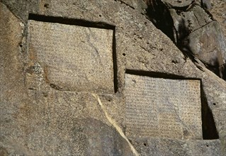 Ganjnameh. Achaemenid inscriptions by Darius I and Xerxes I