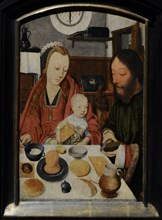 The Holy Family at Table, 1495-1500, by Jacob Jansz