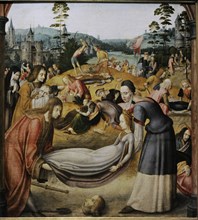Funeral of St Ursula and her companions, by Master of the Legend of Saint Ursula and workshop