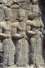 Sassanians. Relief of Shapur's Parade