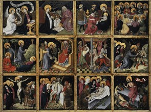 Devotional Picture with 12 Scenes of the Life of Christ