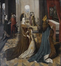 St Ursula with her parents at the altar