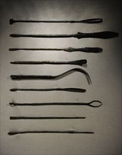 Instruments of a Roman doctor.