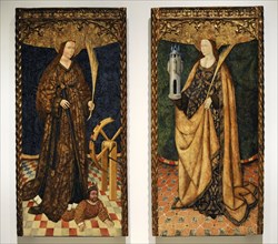 Saint Catherine and Saint Barbara.