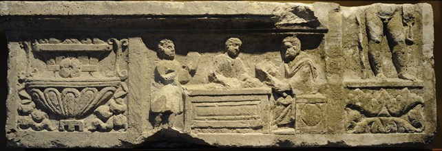 Relief of a Roman tomb.
