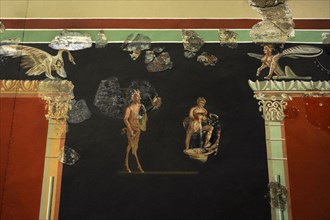 Mural painting depicting a bacchic scene.