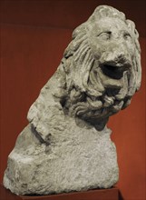 Fragment of a lion, probably from the eaves of a roof or a funerary stele.