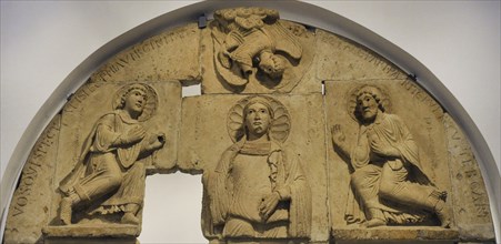 Tympanum from church of St. Cecilia.