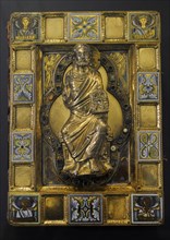 Golden book cover of a Carolingian Gospel Book.
