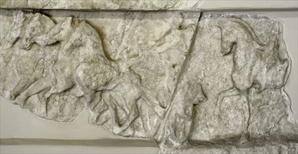 Honorary decree for Arybbas, king Molossoi of Epirus. Relief: Horse races.
