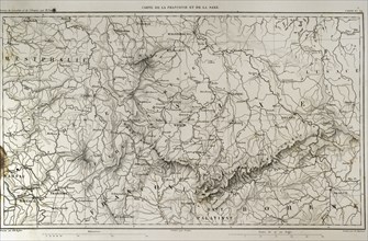 Napoleonic map of Franconia and Saxony.