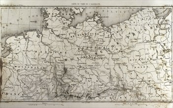 Napoleonic map of north Germany.