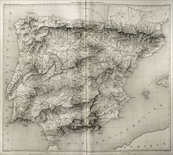 Napoleonic map. Spain and Portugal.