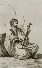 Arab playing the violin.