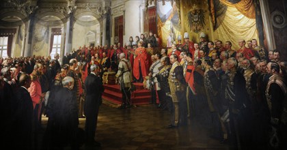 The Opening of the German Reichstag in the White Hall of the Berlin Schloss by Kaiser Wilhelm II.