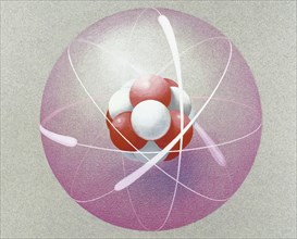Depiction of an atom.