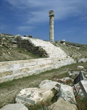 Ancient city of Anatolia. Ruins of the old Christian basilica.