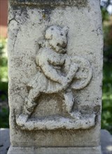 Relief of the Thraex, type of Roman gladiator.