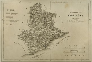 Map. Province of Barcelona.