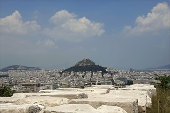 Panoramic of the city and Mount Lycabettus.