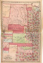 Map of Kansas, Nebraska, Dakota & Indian Territory