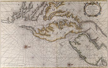 Chesapeake, Delaware & Jersey Coastlines, 1689