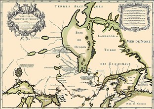 Antique Canadian Map 1685