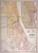Chicago Railway Map 1887