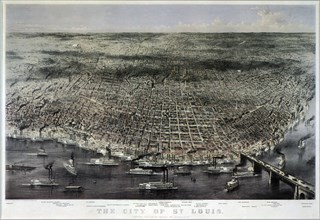 Aerial View of Saint Louis. 1874