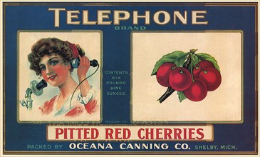 Phone and Cherries Label