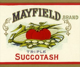 Corn, Tomato Label