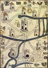 Map with Streams, Churches 1577