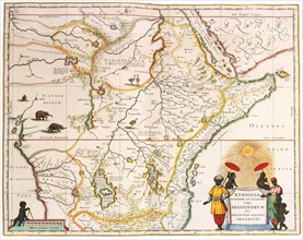 Map of eastern and central Africa . 1635
