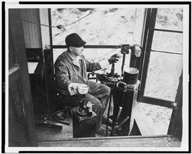 Chicago, 1929 - Man at controls of a Marion 5600 steam shovel