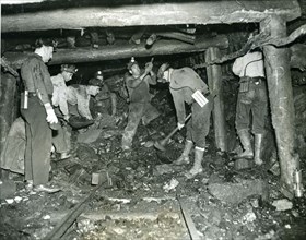 1943  - Coal miners in Throop, Pennsylvania