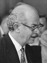 Nobel Prize Winning chemist, Dr. Linus C. Pauling, as he appeared before the Senate Internal Security Subcommittee on Nuclear Test Ban Propaganda. Pauling, a leading critic of nuclear tests, testified...