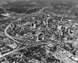 Aerial View of Atlanta with Atlanta Stadium