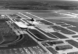 Aerial View of Dulles International Airport-1987