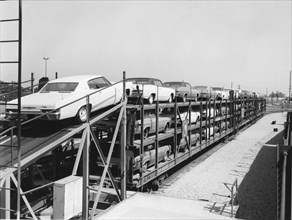 Chevrolets Loaded For Shipment By Rail