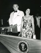 President and Mrs. Lyndon B. Johnso attend a gala, Washington, DC, May 26, 1964. Abbie Rowe Photo